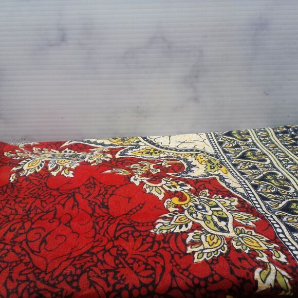 Women Long Kaftan Women One Size Maxi Dress Beach Caftan Poncho Red - Picture 5 of 6